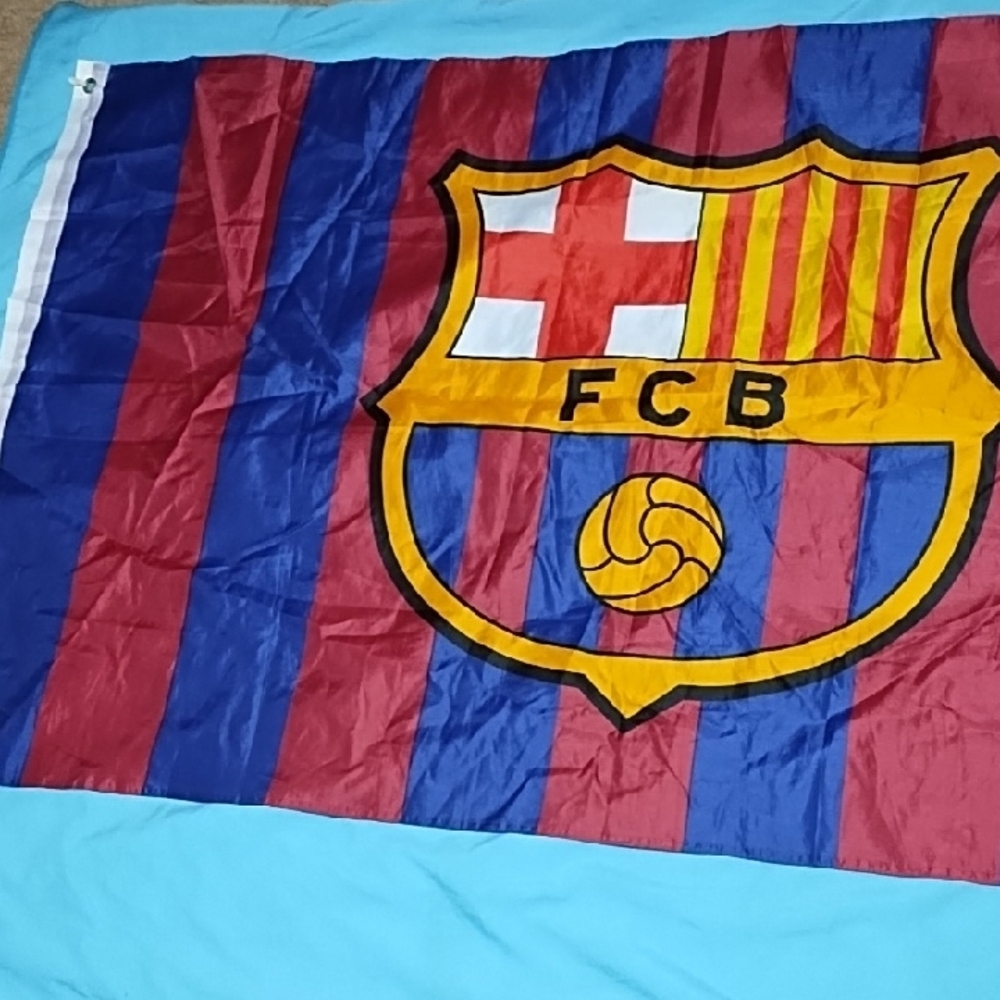 FCB Barcelona Football Club Flag with Crest 35"x60"